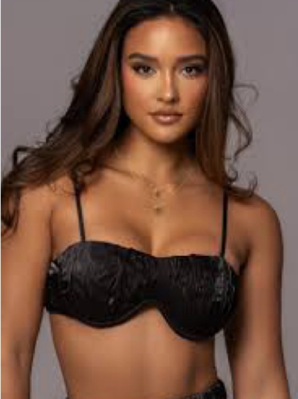 JLUXLABEL Black Satin Balconette Crop Top